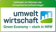 Förderhinweis: Gefördert im Rahmen der Umweltwirtschaftsstrategie. Green Economy stark in NRW